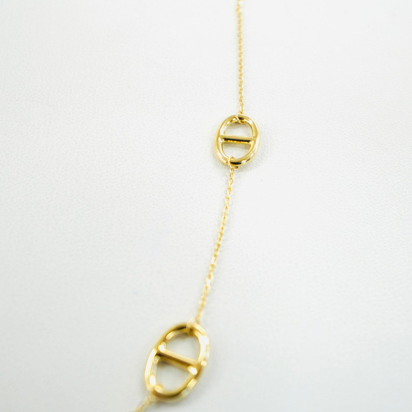 14K Yellow Gold Dainty Bracelet & Necklace Set