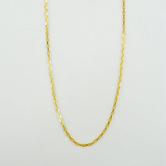 14K Yellow Gold 2.5MM 20" Elongated Box Chain
