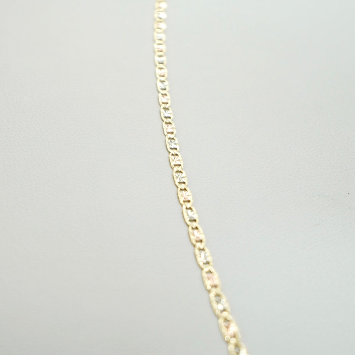 14K Tricolor 2.5MM 18" Valentino Chain