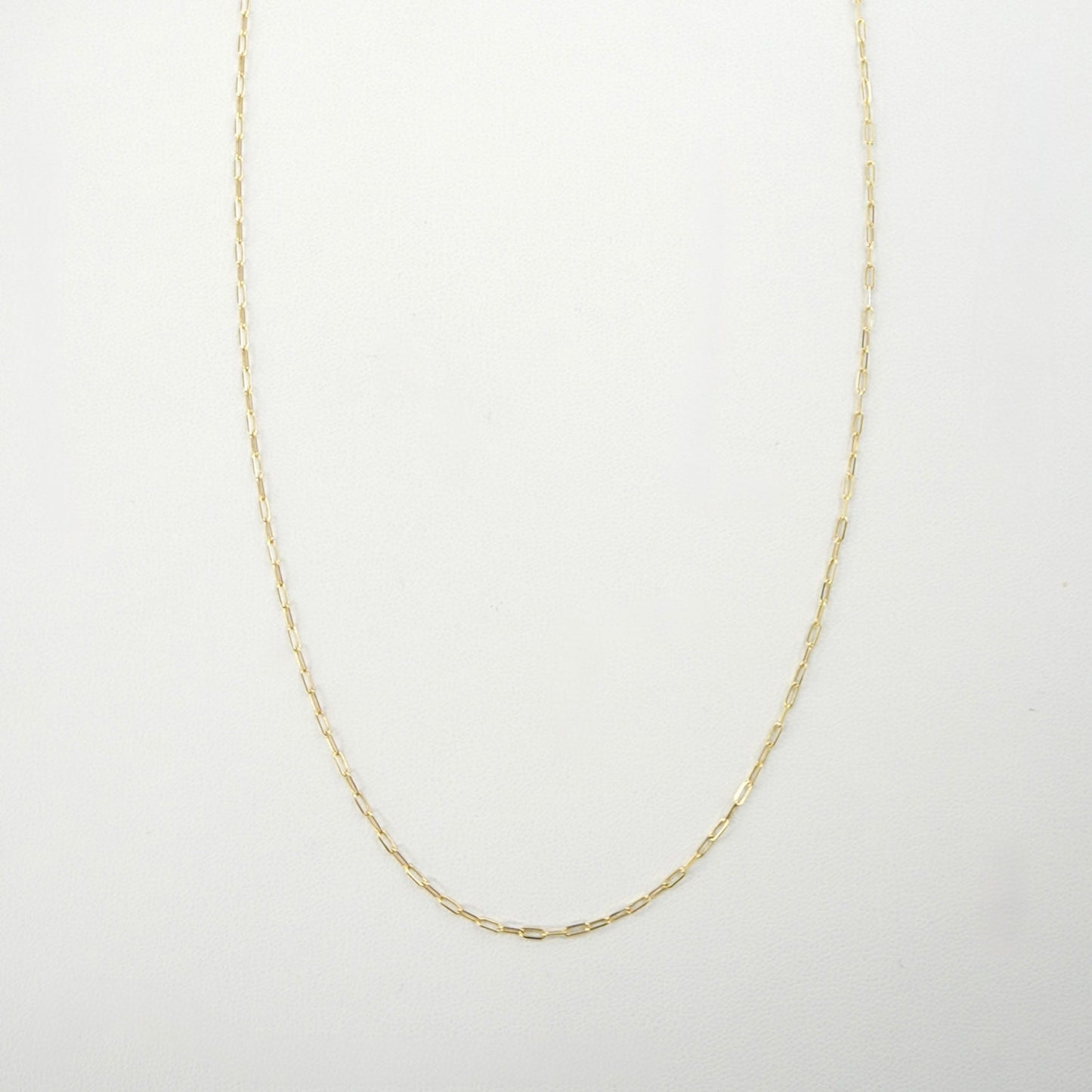 14K Yellow Gold Paperclip Necklace