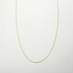 14K Yellow Gold Paperclip Necklace