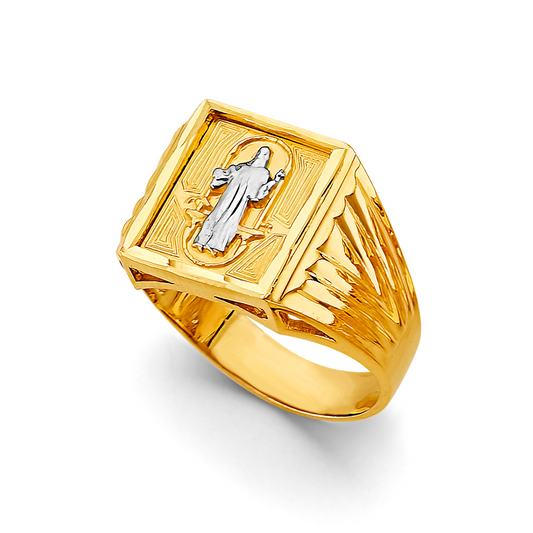Solid 14K yellow gold San Benito ring EJRG3174