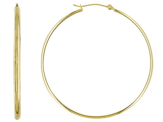 Products 14K Gold 2x65mm Hoop Earrings - EJER22219