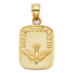 Solid 14K gold Holy Spirit Medal EJPT253
