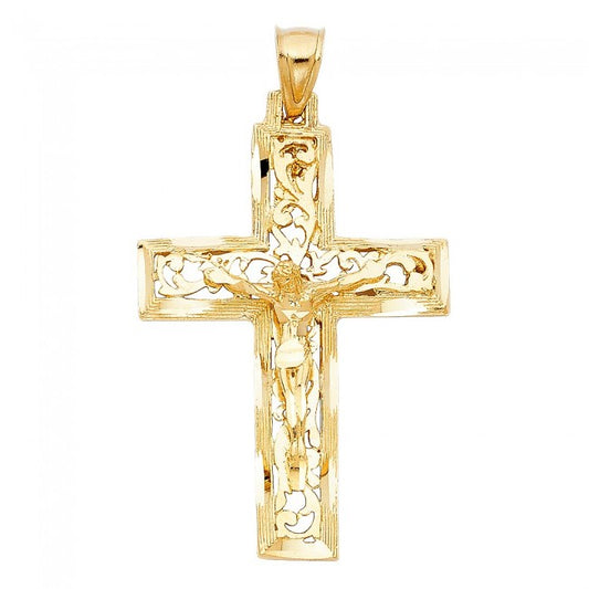 14K Religious Crucifix Pendant - EJPT987