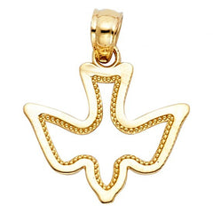 Solid 14K Gold Holy Spirit Charm EJM22014