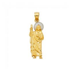 Solid 14K Gold Small San Judas Charm EJPT101