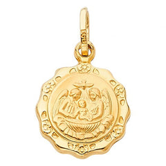Solid 14K Yellow Gold Baptism Charm EJCM27310