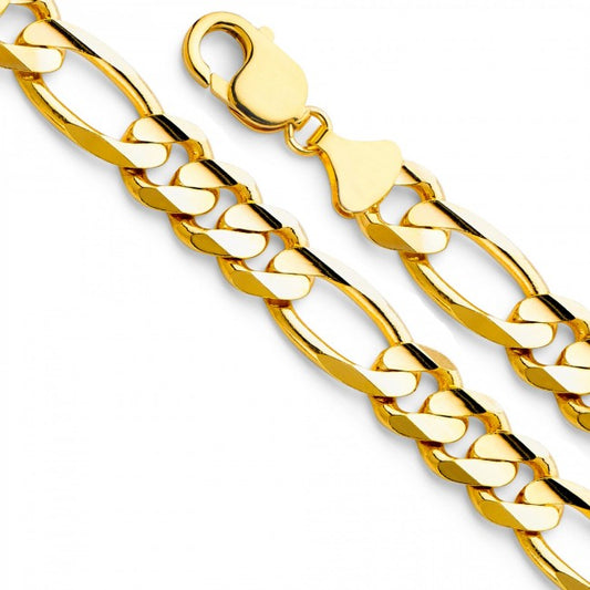 14K Gold 11.5mm Figaro Bracelet EJCN35608